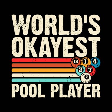 Komik Bilardo Oyunları Aşığı Hediyesi Retro Eski Havuz Oyuncusu Tişört Tasarımı