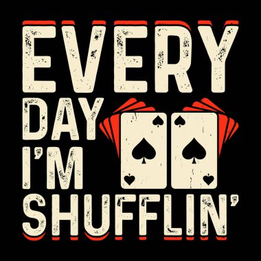 Komik Poker Kartı Kumarbazı Retro Eski Poker Tişörtü Tasarımı