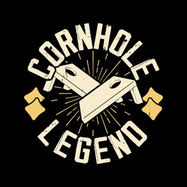Cornhole Legend Funny Cornhole Player Retro Vintage Cornhole Tişört Tasarımı