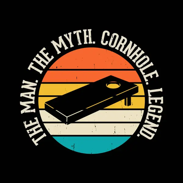 Komik Cornhole Oyuncusu Retro Vintage Cornhole tişört tasarımı