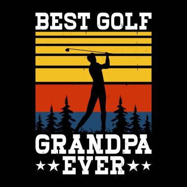 Gelmiş geçmiş en iyi golf dedesi Komik Golf Oyuncuları Golfçü Retro Vintage Golf tişörtü Tasarımı