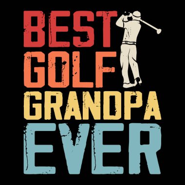 Gelmiş geçmiş en iyi golf dedesi Komik Golf Oyuncuları Golfçü Retro Vintage Golf tişörtü Tasarımı