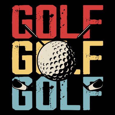 Komik Golf Oyuncuları Golfçü Retro Vintage Golf tişörtü Tasarımı
