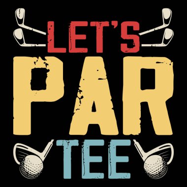 Par Tee Funny Golf Oyuncuları Golfçü Retro Vintage Golf Tişörtü Tasarımı