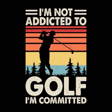 Komik Golf Oyuncuları Golfçü Retro Vintage Golf tişörtü Tasarımı