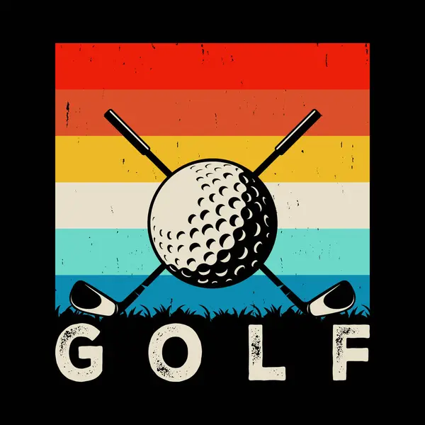 Komik Golf Oyuncuları Golfçü Retro Vintage Golf tişörtü Tasarımı