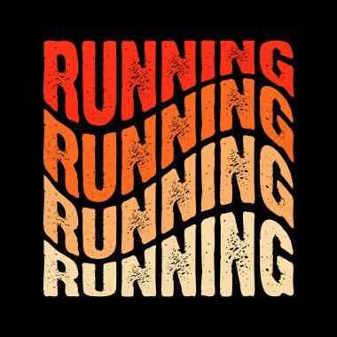 Komik Koşucu Maratoncu Retro Vintage Koşu Tişörtü Tasarımı