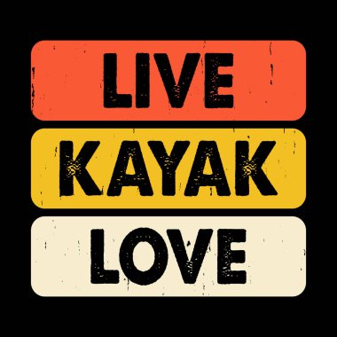 Canlı Kayak Love Funny Paddling Bot Retro Vintage Kayak Tişörtü Tasarımı