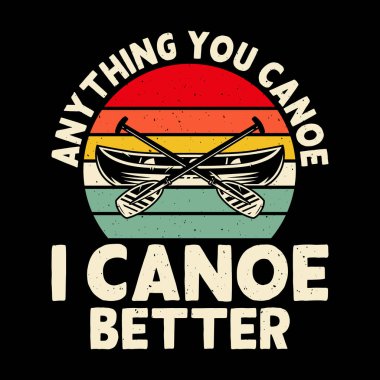 Komik Paddling Bot Retro Vintage Kayak Tişörtü Tasarımı