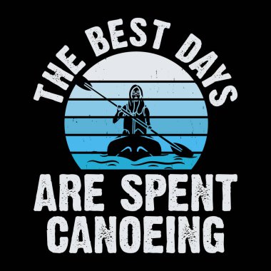 En İyi Gün, Komik Yüzen Tekne Retro Vintage Kayak Tişörtü Tasarımı ile Geçirildi