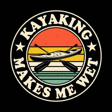 Uyku Çırpıcısını Tekrar Et Komik Yüzen Tekne Retro Vintage Kayak Tişörtü Tasarımı