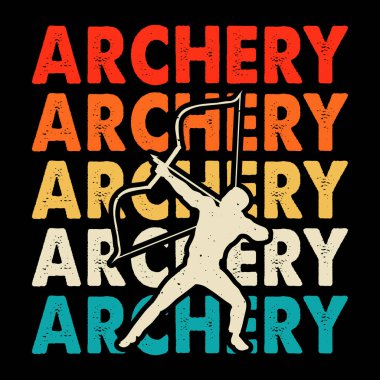 Komik Archer Bowman Aşığı Avlama Retro Klasik Okçuluk Tişörtü Tasarımı 