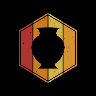 Komik Çömlek Sanatçısı Retro Vintage Sanatçı Çömlek Tasarımı