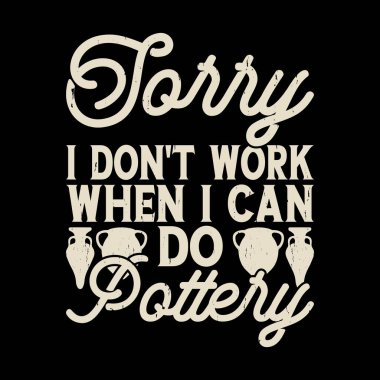 Komik Çömlek Sanatçısı Retro Vintage Sanatçı Çömlek Tasarımı