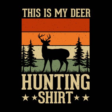 Bu benim geyik avı tişörtüm komik avcılar eski moda geyik avı tişörtü tasarımı. 