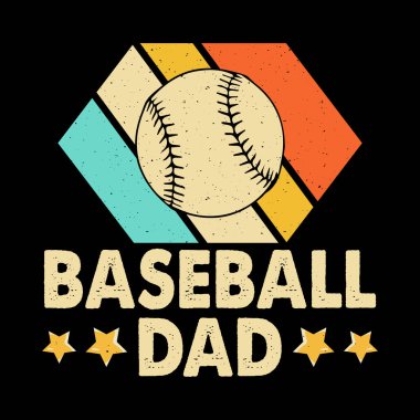 Beyzbol Babası Komik Büyükbaba Retro Vintage Babalar Günü Tişört Tasarımı