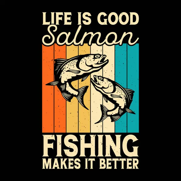 Komik Balıkçı Retro Vintage Balık Tişörtü Tasarımı 