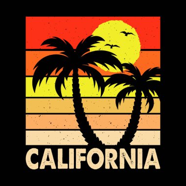California Komik Sörf Yaz Tatili Vintage Yaz Tişörtü Tasarımı