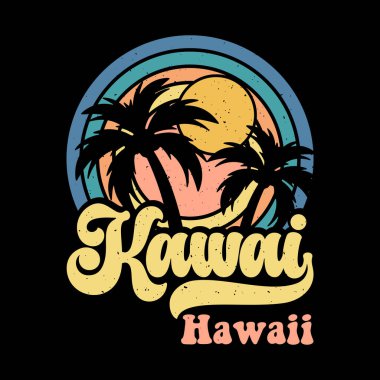 Kawai Hawaii Komik Sörf Yaz Tatili Vintage Yaz Tişörtü Tasarımı