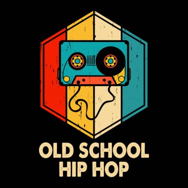 Eski Hip Hop Komik Hip Hop Hip Hop Retro Klasik Kaset Müzik Karışık Kaset Tişört Tasarımı