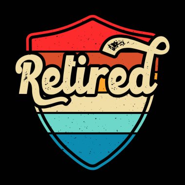 Komik Emeklilik Emekliliği Retro Vintage Tişört Tasarımı