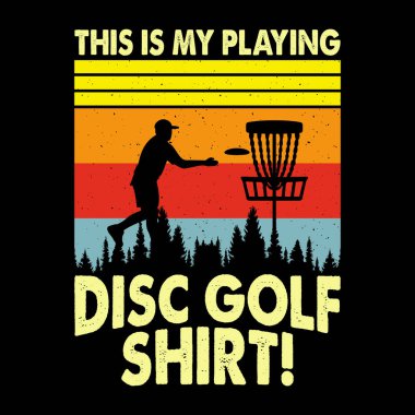Bu benim golf diskim komik disk golfçüsü Retro klasik golf tişörtü tasarımım.