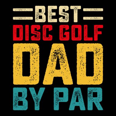 En İyi Disk Golf Babası Par Disk Golfçüsü Retro Vintage Golf Tişörtü Tasarımı