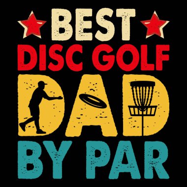 En İyi Disk Golf Babası Par Disk Golfçüsü Retro Vintage Golf Tişörtü Tasarımı