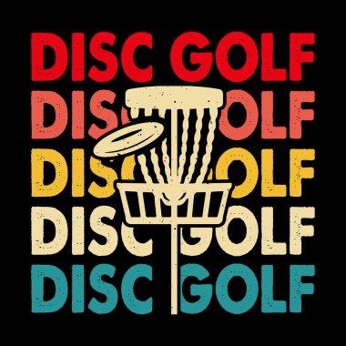 Komik Disk Golfçüsü Retro Vintage Golf tişörtü Tasarımı