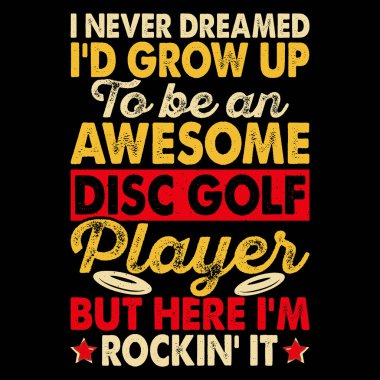 Komik Disk Golfçüsü Retro Vintage Golf tişörtü Tasarımı