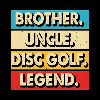Kardeş Amca Disc Golf Tekrarlayan Komik Disk Golfçü Retro Vintage Golf tişörtü Tasarımı