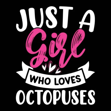 Sadece Ahtapotları seven bir kız Komik Deniz Hayvanı Retro Eski Ahtapot Tişörtü Tasarımı