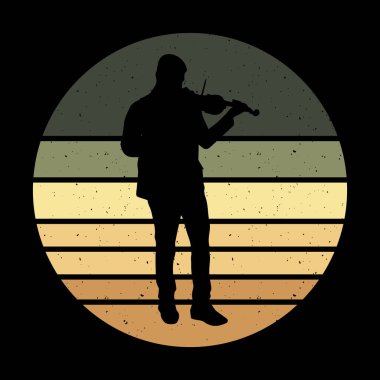 Komik Müzisyen Bas Müzik Retro Müzisyen Tişörtü Tasarımı