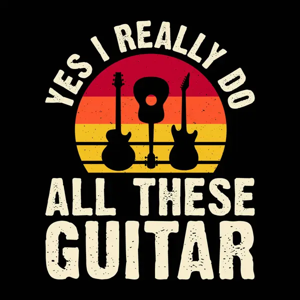 Evet, gerçekten tüm bu komik gitarist müziğine ihtiyacım var Bass Retro Vintage Müzisyen T-Shirt Tasarımı