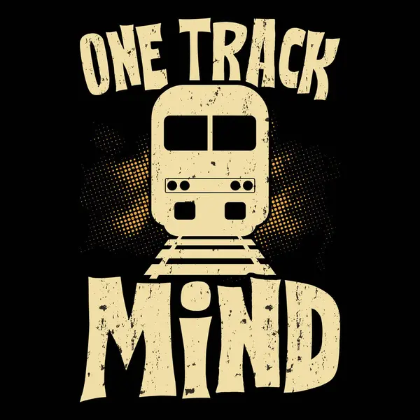 Track Mind Funny Tren İstasyonu Retro Vintage Tren Tişörtü Tasarımı