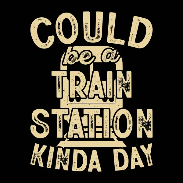 Komik Tren İstasyonu Retro Vintage Tren Tişörtü Tasarımı