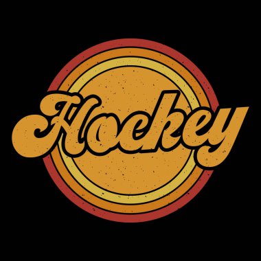 Komik Spor Hokeyi Oyuncusu Hediye Retro Hokey tişörtü Tasarımı 