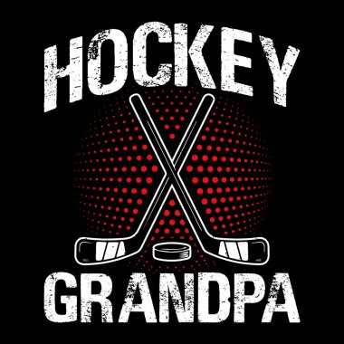 Babalar Günü Komik Spor Hokey Oyuncusu Hediye Eski Hokey Tişörtü Tasarımı 