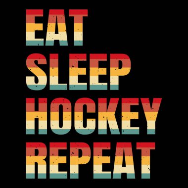 Uyku Hokeyi Tekrar Komik Spor Hokeyi Oyuncusu Hediye Eski Hokey Tişörtü Tasarımı 