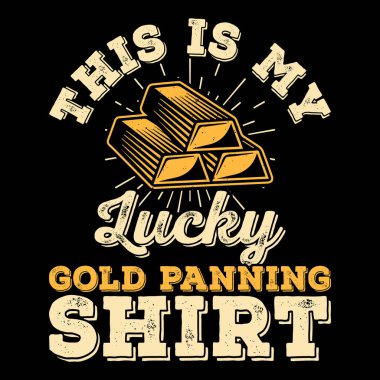 Bu benim şanslı altın kaplamalı gömleğim komik altın kazıcı, klasik antika tişört tasarımım.