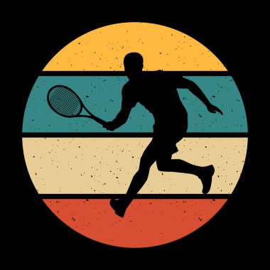 Komik Tenis oyuncusu Retro Vintage Tenis tişörtü Tasarımı