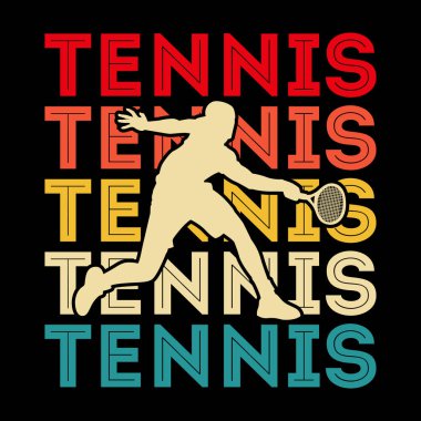 Komik Tenis oyuncusu Retro Vintage Tenis tişörtü Tasarımı