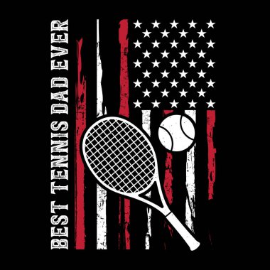 Amerikan Bayrağı Komik Tenis Oyuncusu Retro Vintage Tenis tişörtü Tasarımı