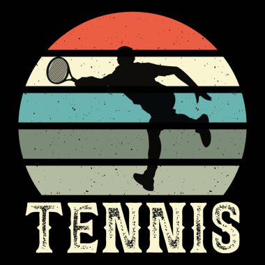 Komik Tenis oyuncusu Retro Vintage Tenis tişörtü Tasarımı