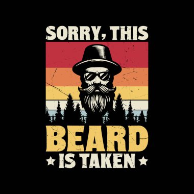 Üzgünüm bu sakal komik sakal geçmişe dönük klasik sakal tişörtü tasarımıdır.