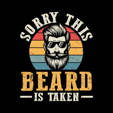 Üzgünüm bu sakal komik sakal geçmişe dönük klasik sakal tişörtü tasarımıdır.