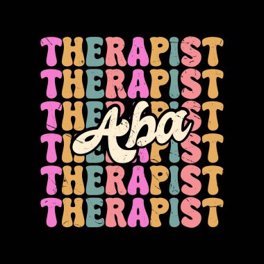 ABA Davranış Analisti Teknisyen Vintage Davranış Terapisti Tişört Tasarımı