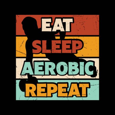 Uyku Aerobiği Ye Komik Aerobik Eğitmeni Klasik Aerobik Eğitim Tişörtü Tasarımı
