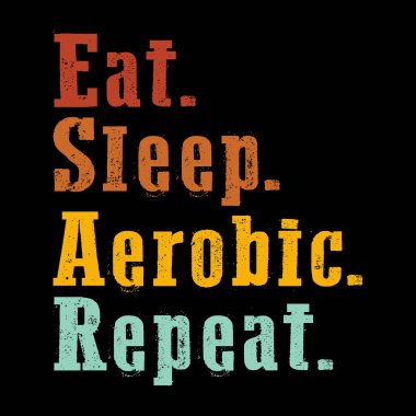 Uyku Aerobiği Ye Komik Aerobik Eğitmeni Klasik Aerobik Eğitim Tişörtü Tasarımı