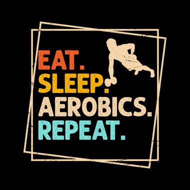 Uyku Aerobiği Ye Komik Aerobik Eğitmeni Klasik Aerobik Eğitim Tişörtü Tasarımı